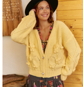 Gilet en maille jaune JAASE – Esprit bohème
