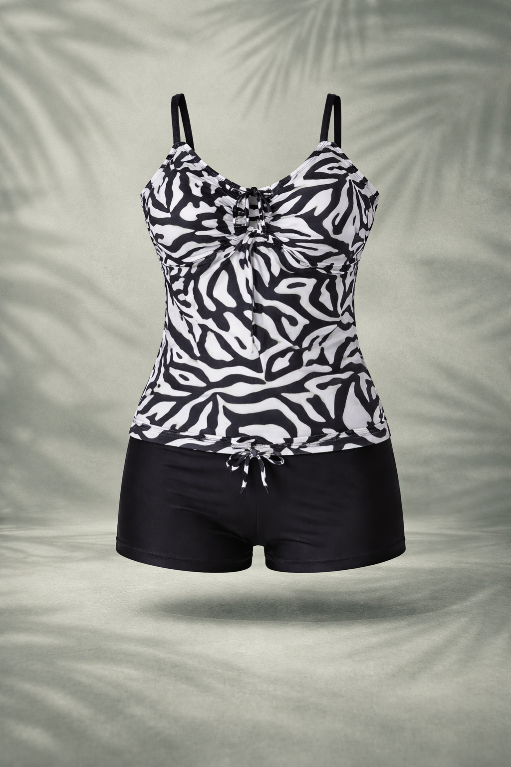 Tankini Zebra imprimé brillant